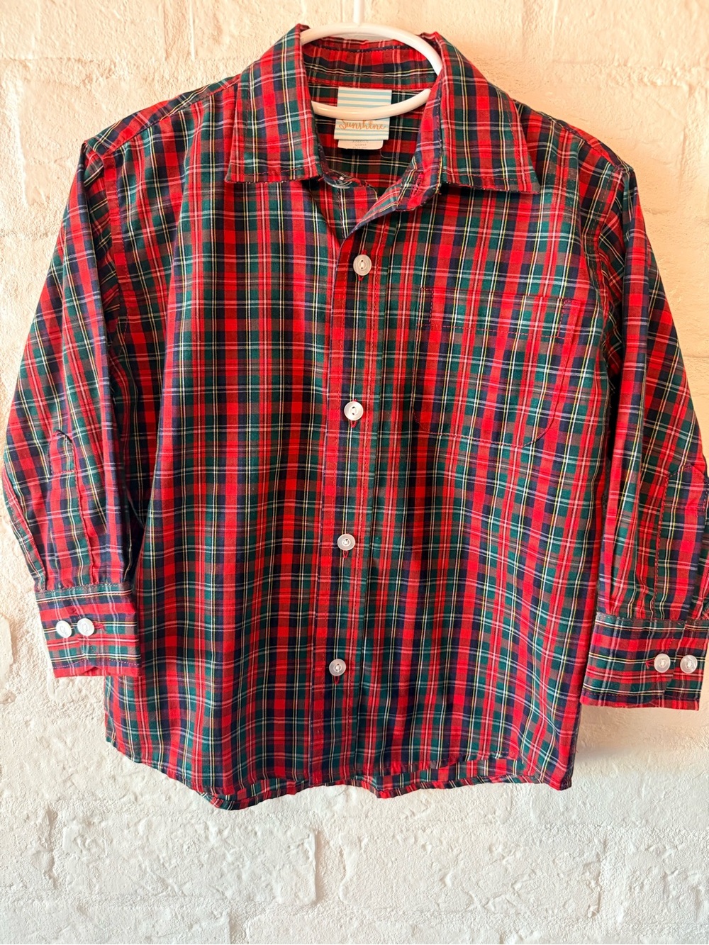 Pendleton Red & Green Plaid Button-Down Kids Shirt